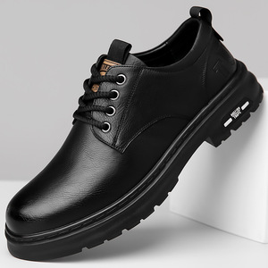 Scarpe in Pelle Fatte a Mano per Uomo, Stile Business Casual Retrò, Design con Lacci, Suola Morbida e Tomaia in Pelle Traspirante - Product Image 2