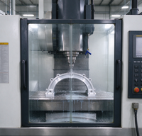 Support de fixation semi-circulaire usiné CNC sur mesure en aluminium anodisé noir, pince demi-arc, fixation structurelle OEM