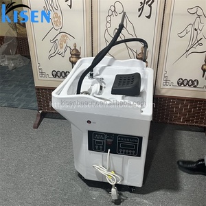 Lavabo Portátil Kisen con Grifo Cascada Negro, Cabezal de Circulación de Agua para Terapia, Lavacabezas Removible de Moda para Peluquerías y Hospitales - Product Image 1