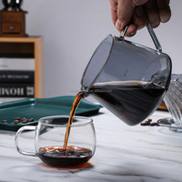 Alat Dripper Kopi Barista 600ml Server Espresso Kaca Borosilikat Pembuat Kopi Tuang