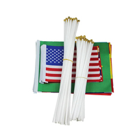 Drapeaux nationaux libyens personnalisés Gahumi à agiter à la main 14*21cm en polyester anti-plis avec impression numérique – Promotion