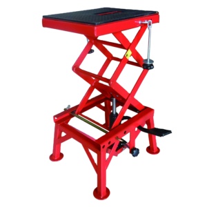 Motorcycle Scissor Lift Jack - 1100 Lb Capacity, Air/Hydraulic, Steel Construction
