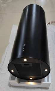 <span class=keywords><strong>Campana</strong></span> de cocina Island con filtro de aluminio Forma de cilindro <span class=keywords><strong>Campana</strong></span> <span class=keywords><strong>extractora</strong></span> inteligente de humo <span class=keywords><strong>Campana</strong></span> de cocina <span class=keywords><strong>plana</strong></span> negra moderna - Product Image 5