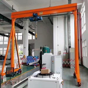 Grue portique monopoutre portable de 5 tonnes avec moteur à engrenages pour plaques d'acier, hauteur de levage de 10 m - Product Image 2