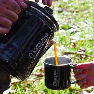 Cafetière émaillée de style américain 2L, théière classique avec couvercle et poignée émaillés, pour camping et cuisinières, couleur noire personnalisable - Product Image 5