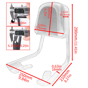 XXUN <span class=keywords><strong>Moto</strong></span> Amovible Sissy Bar Libération Rapide Dossier Passager Arrière Repose Dos Coussin Pad pour <span class=keywords><strong>Yamaha</strong></span> PG-1 PG1 <span class=keywords><strong>2023</strong></span> 2024 - Product Image 6