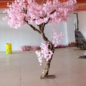 Arbre avec fleurs de cerisier artificiel, vente en gros, nouveau Design, décoration d'arrière-plan de mariage, 2018