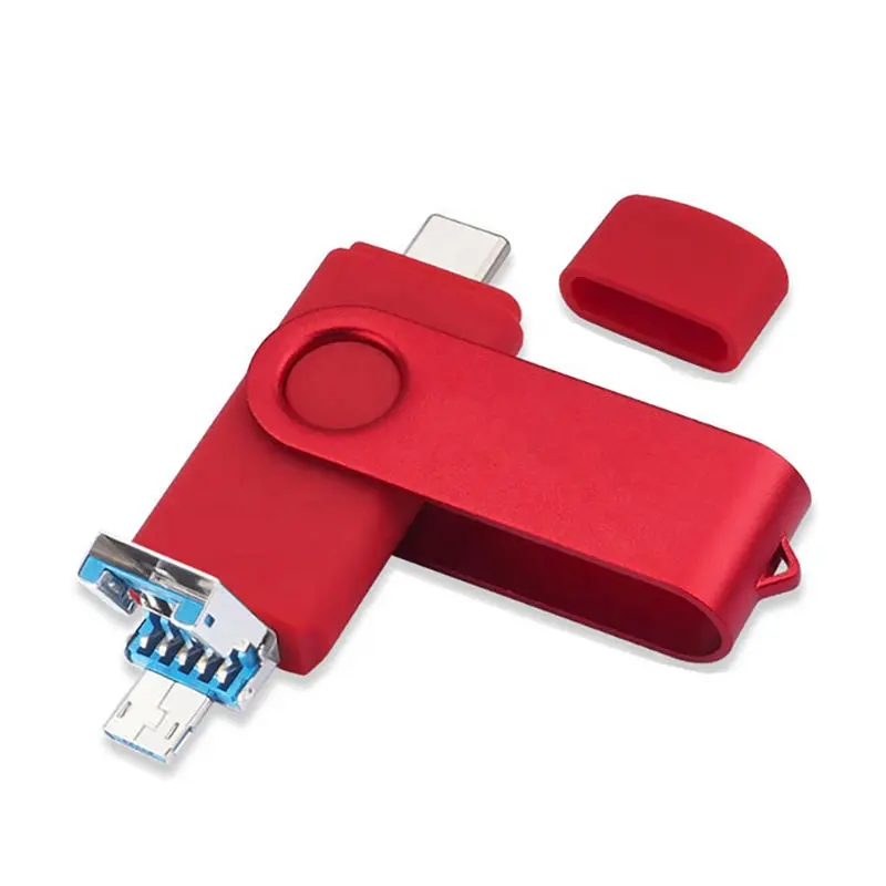 Dual U Disk Flash Drive OTG USB 3.0 32GB 64GB 128GB 256GB Memory Flash Drives Type C OTG 3.0 USB Stick Pendrive