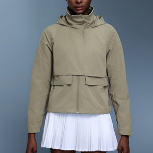 Vestes de cyclisme et de course pour femmes et filles, fermeture éclair intégrale, imperméables, légères, <span class=keywords><strong>coupe</strong></span>-<span class=keywords><strong>vent</strong></span>, à capuche, protection solaire - Product Image 6