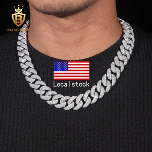 Collar de Cadena Cubana con Diamantes VVS Iced Out de 18MM, Estilo Único y Elegante, a Precio de Fábrica al Por Mayor, con Stock Local en EE. UU. - Product Image 2