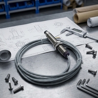Sensor de Desplazamiento por Corrientes de Foucault 5108, Sonda de 8mm, 8V/mm, Rango de 2000μm, Rosca M10x1, Salida de -2~-18V, Reemplaza a IN081/IN083