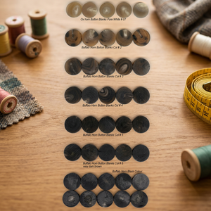 Natural Cow/Buffalo/Ox Horn 4-Holes <b>Buttons</b> Light/Dark Brown Eco-Friendly Flatback Beads Accessories B.S INTERNATIONAL NAG6750 - Product Image 1