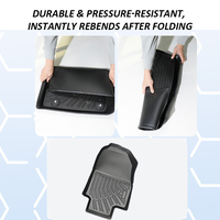 Nouveau modèle de tapis de voiture 3D en TPE, tapis de sol de voiture imperméables, tapis de sol pour Toyota Highlander 2020-2024, 7 places, rayures classiques