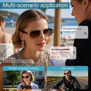 Lunettes intelligentes GY100 AI Translation BT 100, interprétation multilingue en temps réel, contrôle tactile, vidéo 1080P, étanches IP65 - Product Image 5