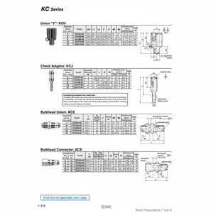 SMC Pneumatics KCE10-03 Raccords auto-scellants Pièces pneumatiques - Product Image 1
