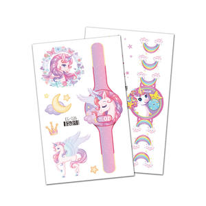 Autoadesivo del tatuaggio temporaneo dell'<span class=keywords><strong>unicorno</strong></span> di scintillio per il tatuaggio impermeabile della stella della luna del tatuaggio della ragazza dei bambini - Product Image 1