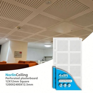 Plafonds perforés, plaque de plâtre acoustique, trous carrés, cercles, 4x8 pieds, construction de plafond sans joint, plaque de plâtre de 12,5 mm d'épaisseur - Product Image 3