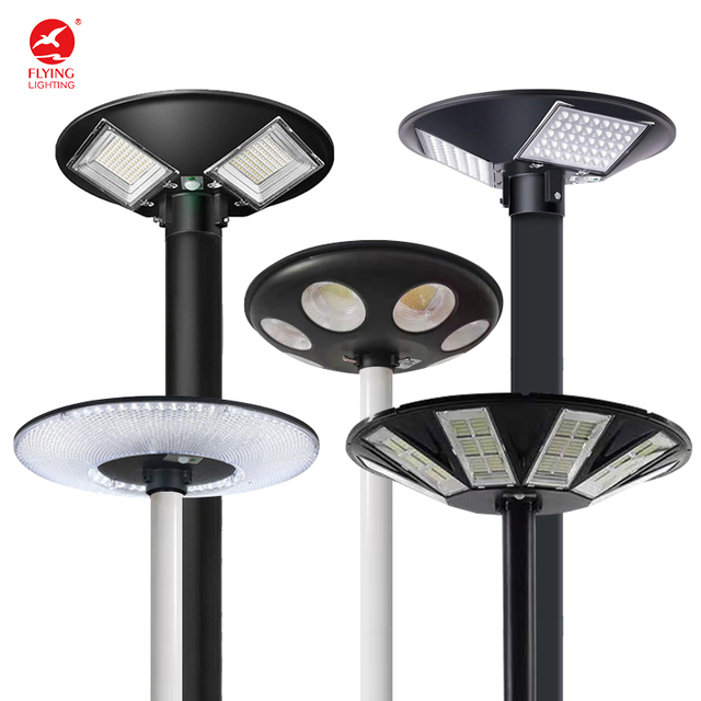 600W IP65 Outdoor UFO Integrated Street Light Cost of Led Powered Motion Sensor All in One Solar Powered Garden Light With Pole