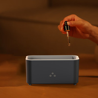 Humidificateur d'air ultrasonique miniature de bureau en gros, diffuseur de parfum flamme volcanique 3D pour chambre, maison, hôtel