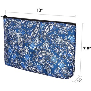 Mahjong Plegable de Terciopelo <span class=keywords><strong>Azul</strong></span> Estampado Personalizado con Cremallera Metálica Resistente, Hecho en China, Estilo Viento Nuevo de Uso Diario y Tendencia Nacional - Product Image 5