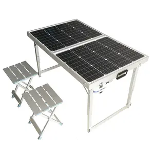 森多花园桌价格太阳能发电太阳能充电站桌可折叠太阳能桌