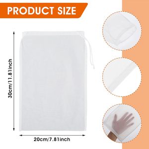 Thực Phẩm Nylon Lọc Hạt Túi Cho Lọc Hạnh Nhân Sữa Hy Lạp Sữa Chua Pho Mát Túi Vải Nước Trái Cây Lưới Tốt Túi Lọc - Product Image 6