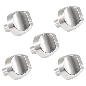Bouton de commande pour cuisinière à gaz en acier inoxydable, lot de 5, type à insérer, accessoire durable pour appareils ménagers - Product Image 1