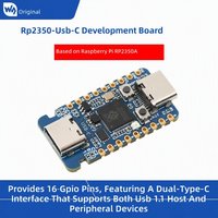 Placa de Desarrollo de Microcontrolador Raspberry Pi RP2350A, Doble Núcleo, Doble Arquitectura, Pico2, USB Tipo-C, 15 Pines GPIO, USB 1.1