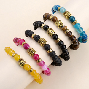 7 Luân Xa Đá Quý Obsidian Đá Tự Nhiên Hamsa Tay Vòng Đeo Tay Màu Xanh Ác Bảo Vệ Mắt May Mắn Quyến Rũ Vòng Đeo Tay Handmade Đồ Trang Sức - Product Image 3