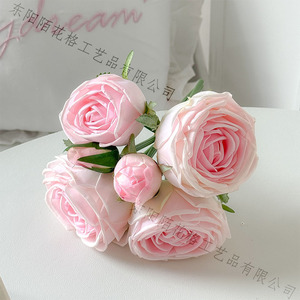 Taylor Rose <b>Artificial</b> <b>Bouquet</b> 6-Headed Silk Flower High Simulation Wedding Home Decoration - Product Image 4
