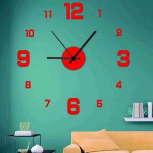 Night Luminous Large Wall C 50 cm lock acrilico Sticker Light at Dark Quartz Living Room orologi creativi wall home decor - Product Image 2