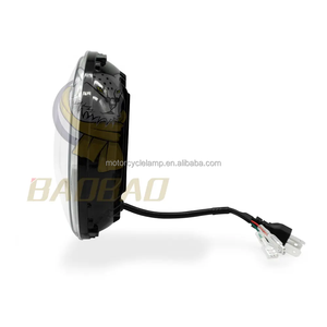 Système d'éclairage automatique bicolore blanc-jaune rond en métal BOSS de 7 pouces pour <span class=keywords><strong>Harley</strong></span> <span class=keywords><strong>Davidson</strong></span>, phares LED pour <span class=keywords><strong>moto</strong></span>, 70 LED - Product Image 4
