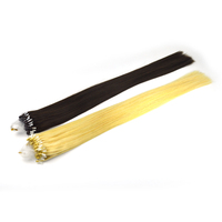 Microlink Loops Ring Extension de kératine humaine Cheveux vierges crus 100g Micro liens brésiliens Extensions de cheveux naturels Trames