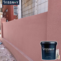 Peinture murale professionnelle Gamazine à texture granulée, revêtement extérieur anti-humidité pour façades de bâtiments et villas, application au pinceau liquide