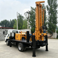 Machine de forage de puits d'eau montée sur camion, diesel, profondeur de forage 100-300m