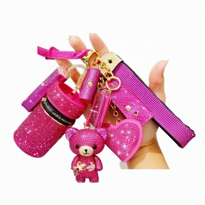 Bán buôn tùy chỉnh màu tím an toàn Keychain Set số lượng lớn phụ kiện phụ nữ Bling tự vệ Keychain - Product Image 2