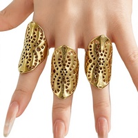 Bague creuse en acier inoxydable 316L pour femmes, hypoallergénique, minimaliste, géométrique, vente en gros de bijoux