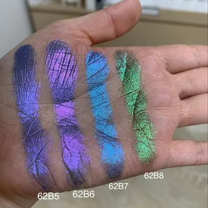 cheap price 62B series cosmetic eyeshadow chameleon color shifting pigment powder shimmer loose powder customized OEM packing