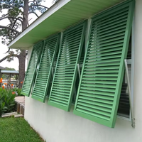 Volets de fenêtre à persiennes en alliage d'aluminium personnalisés avec protection antivol pour usage extérieur à la maison-durables et écologiques