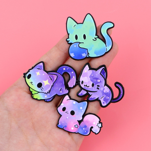 دبابيس مينا على شكل قطط لطيفة، شارات كرتونية، دبابيس للحقائب والملابس، زينة على شكل حيوانات، هدايا مجوهرات - Product Image 3