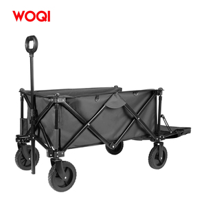 WOQI Katlanabilir Mini El Arabası Ağır Hizmet Tipi Paslanmaz Çelik Dış Mekan Arabası Döner Tekerlekli Bahçe İşleri Market Alışverişi OEM - Product Image 1