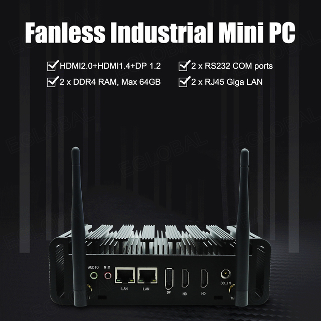 Factory Direct Sales Mini Desktop PC In-tel Core I5-10210U Win8/10 Linux OS 2HD-MI DP 2LAN Support Custom Brand Minipc Computer
