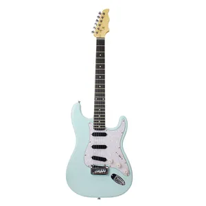 Guitarra eléctrica acústica de varios colores mejorada guitarra ST de 39 pulgadas de alta calidad personalizada al por mayor