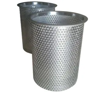 304 316 316L tubo perfurado de aço inoxidável metal dupla camada filtro cartucho