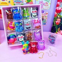 Jouets anti-stress, collection sur le thème de la nourriture, mini pendentif, jouet souple à récupération lente, jouet anti-stress, design de dessin animé mignon, jouet souple