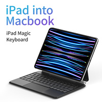 Coque de clavier magique OEM personnalisée avec connecteur intelligent Pogo Pin pour iPad 10.2/10.9/11/12.9/13 pouces, Housse à connexion directe, Vente directe usine