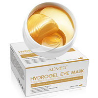 ALIVER-mascarilla de colágeno dorado de 24k, máscara de ojos de cristal, antiarrugas y gel de colágeno energizante