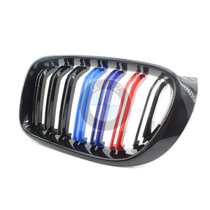 กระจังหน้า BMW สีดำเงา ลายเส้นคู่ สไตล์ M สำหรับ F25 F26 X3 X4 ปี 2014 2017 อัพเกรดกันชน วัสดุพลาสติก ABS - Product Image 2