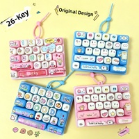Clavier anti-stress mignon à 26 touches en ABS, style créatif, porte-clés de relaxation, petit cadeau, accessoire, best-seller transfrontalier