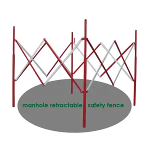 安全伸缩护栏可拆卸护栏钢架和钢网粉末涂层彩色临时围栏